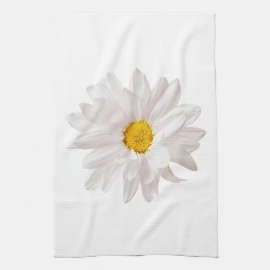 White Daisy Blume Design Floral Daisies Template Handtuch (Vertikal)