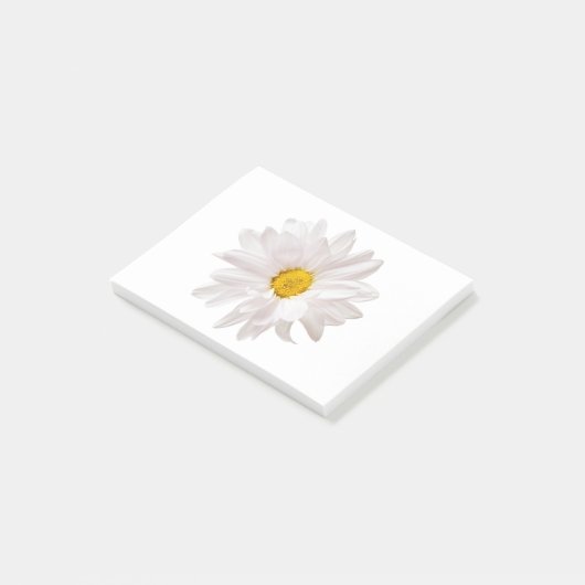 White Daisy Blume Design Floral Daisies Template Post-it Klebezettel (angewinkelt)