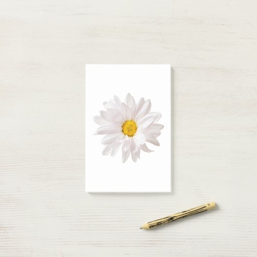 White Daisy Blume Design Floral Daisies Template Post-it Klebezettel (Auf Schreibtisch)