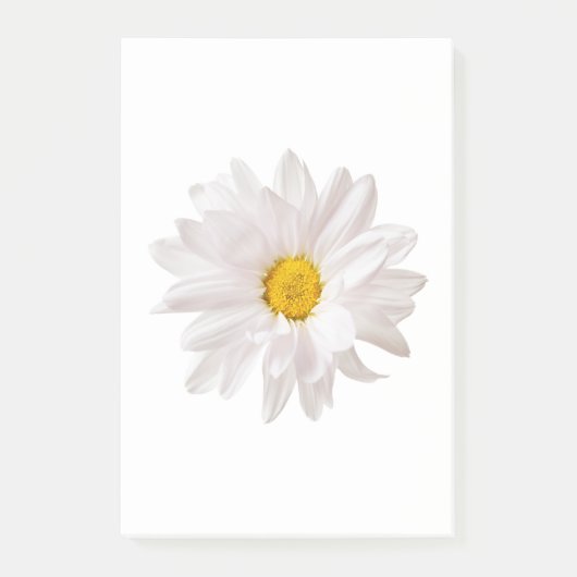 White Daisy Blume Design Floral Daisies Template Post-it Klebezettel (Vorderseite)