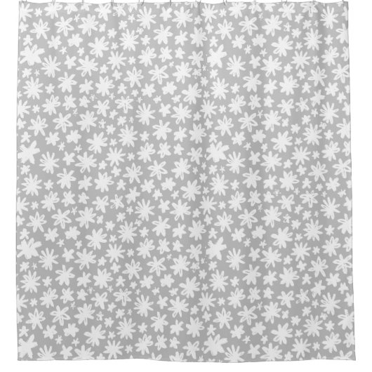 White Daisy Blume Duschvorhang (Vorderseite)