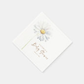 White Daisy Blume Elegant Niedlich Boho Serviette (Ecke)