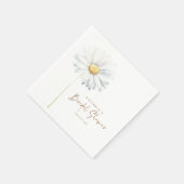 White Daisy Blume Elegant Niedlich Boho Serviette (Ecke)