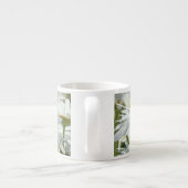 White Daisy Blume Espresso Becher Tasse Milchprodu (Rückseite)