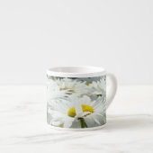 White Daisy Blume Espresso Becher Tasse Milchprodu (Vorderseite Rechts)