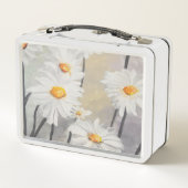 White Daisy & Blume Fine Art Lunchbox von JPDenyer (Rückseite)