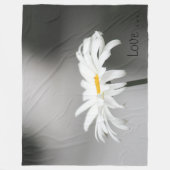 White Daisy Blume Fleecedecke (Vorderseite)