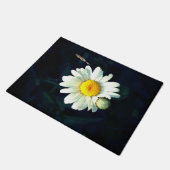 White Daisy Blume Foto Door Mat Fußmatte (Schrägansicht)