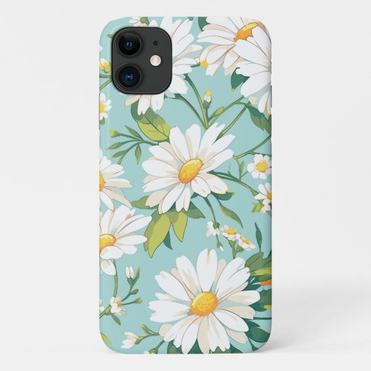 White Daisy Blume Gemustert Case-Mate iPhone Hülle (Rückseite)