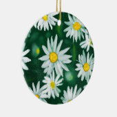 White Daisy Blume Gouache Pattern Keramik Ornament (Rechts)
