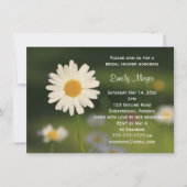 White Daisy Blume Hochzeit Brautparty Einladung (Vorderseite)