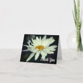 White Daisy Blume individuell anpassbar Dankeschön Dankeskarte (Vorderseite)