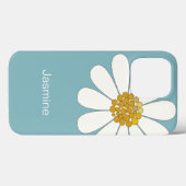 White Daisy Blume Individuelle Name Case-Mate iPhone Hülle (Rückseite (Horizontal))