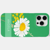 White Daisy Blume Individuelle Name Case-Mate iPhone Hülle (Rückseite (Horizontal))