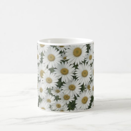 White Daisy Blume Kaffeetasse (Mittel)