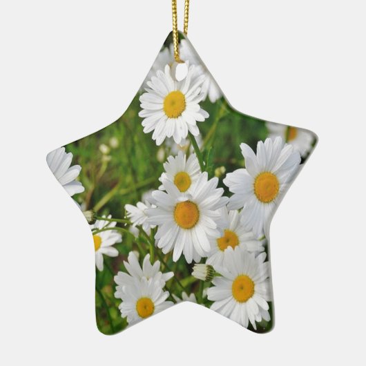 White Daisy Blume Keramikornament (Links)