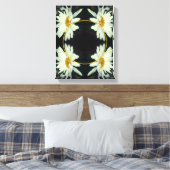 White Daisy Blume kreieren Ihr eigenes Foto Leinwanddruck (Insitu (Schlafzimmer))