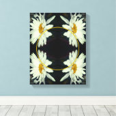 White Daisy Blume kreieren Ihr eigenes Foto Leinwanddruck (Insitu (Holzboden))