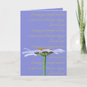 White Daisy Blume Lavender Blue Yellow wird gut Karte (Vorderseite)