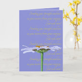 White Daisy Blume Lavender Blue Yellow wird gut Karte (Gelbe Blume)