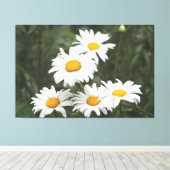 White Daisy Blume Leinwanddruck (Insitu (Holzboden))