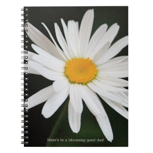 White Daisy Blume Notizblock (Vorderseite)