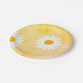 White Daisy Blume Pappteller (Schrägansicht)