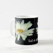 White Daisy Blume Personalisiert Kaffeetasse (Vorderseite Links)