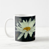 White Daisy Blume Personalisiert Kaffeetasse (Links)