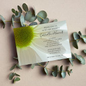 White Daisy Blume Petals Wedding Einladung