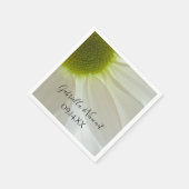 White Daisy Blume Petals Wedding Serviette (Ecke)
