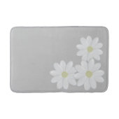 White Daisy Blume Trio Silver Gray Badematte (Vorderseite)