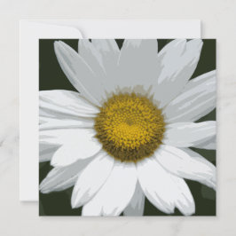 White Daisy Blume Wedding Einladung