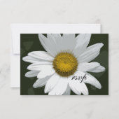White Daisy Blume Wedding RSVP Response Card (Vorderseite)