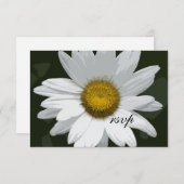 White Daisy Blume Wedding RSVP Response Card (Vorne/Hinten)