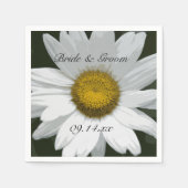 White Daisy Blume Wedding Serviette (Vorderseite)
