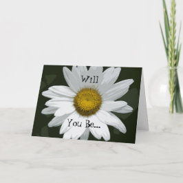 White Daisy Blume wird meine Bridesmaid sein Einladung