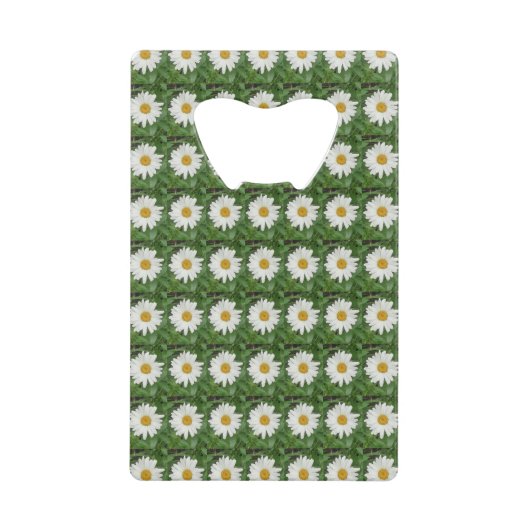 White Daisy Bottle Opener Geldbeutel Flaschenöffner (Vorderseite)