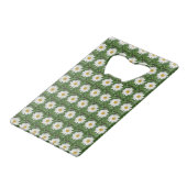 White Daisy Bottle Opener Geldbeutel Flaschenöffner (Vorderseite Schrägansicht)