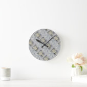 WHITE DAISY BOUQUET CLOCK RUNDE WANDUHR (Zuhause)