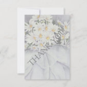WHITE DAISY BOUQUET CUSTOMIZABLE RSVP CARDS KARTE (Rückseite)