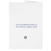 WHITE DAISY BOUQUET DANKE CARD (Hinten)