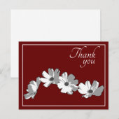 White Daisy Chain Red Background Vielen Dank Postkarte (Vorne/Hinten)