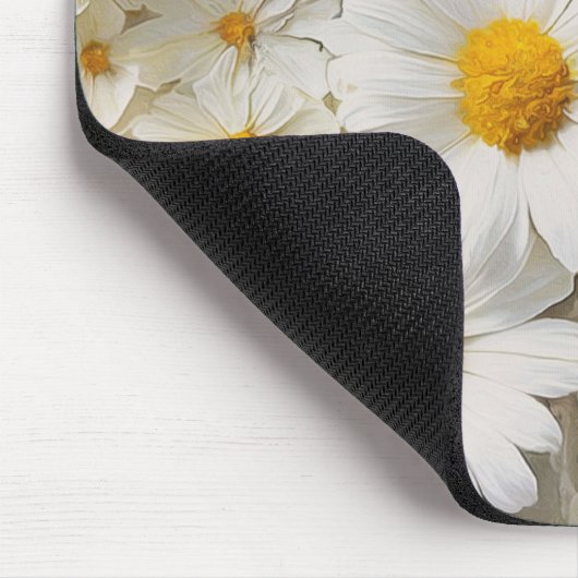 White Daisy Collection Mousepad (Ecke)
