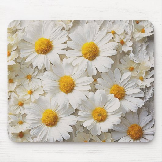 White Daisy Collection Mousepad (Vorne)