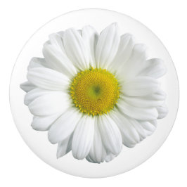 White Daisy Country Keramik Pull Keramikknauf