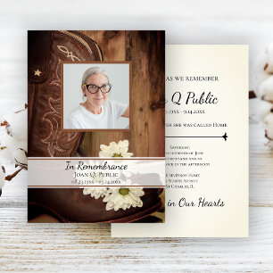 White Daisy Cowboy Boost Western Totenfeind Einladung