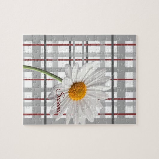 White Daisy Dekorative Jigsaw Puzzle (Horizontal)