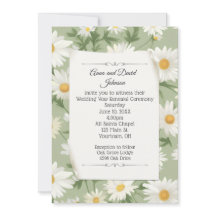 White Daisy Design for Vow Renewal