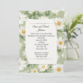 White Daisy Design for Vow Renewal Einladung (Stehend Vorderseite)